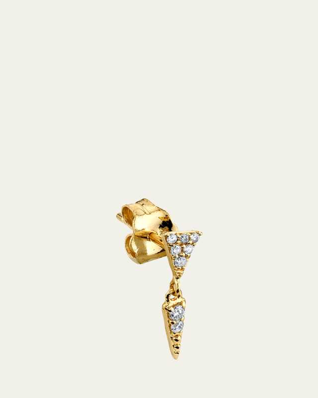 14k Diamond Fringe-Drop Earring, Single